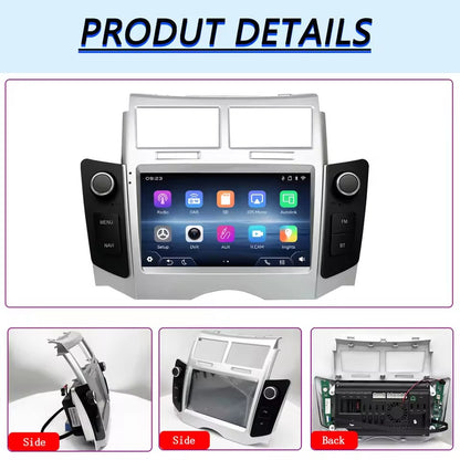 Linux System 7” IPS Screen Car Multimedia Player Wireless CarPlay & Android Auto for Toyota Yaris XP90 / Vitz 2005 - 2012