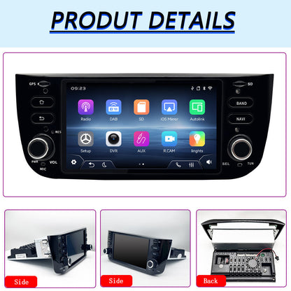 Linux System 6.2” IPS Screen Car Multimedia Player Wireless CarPlay & Android Auto for Fiat Linea / Punto Evo 2010 - 2015