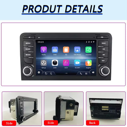 Linux System 7” IPS Screen Car Multimedia Player Wireless CarPlay & Android Auto for Audi A3 S3 RS3 2003 - 2012
