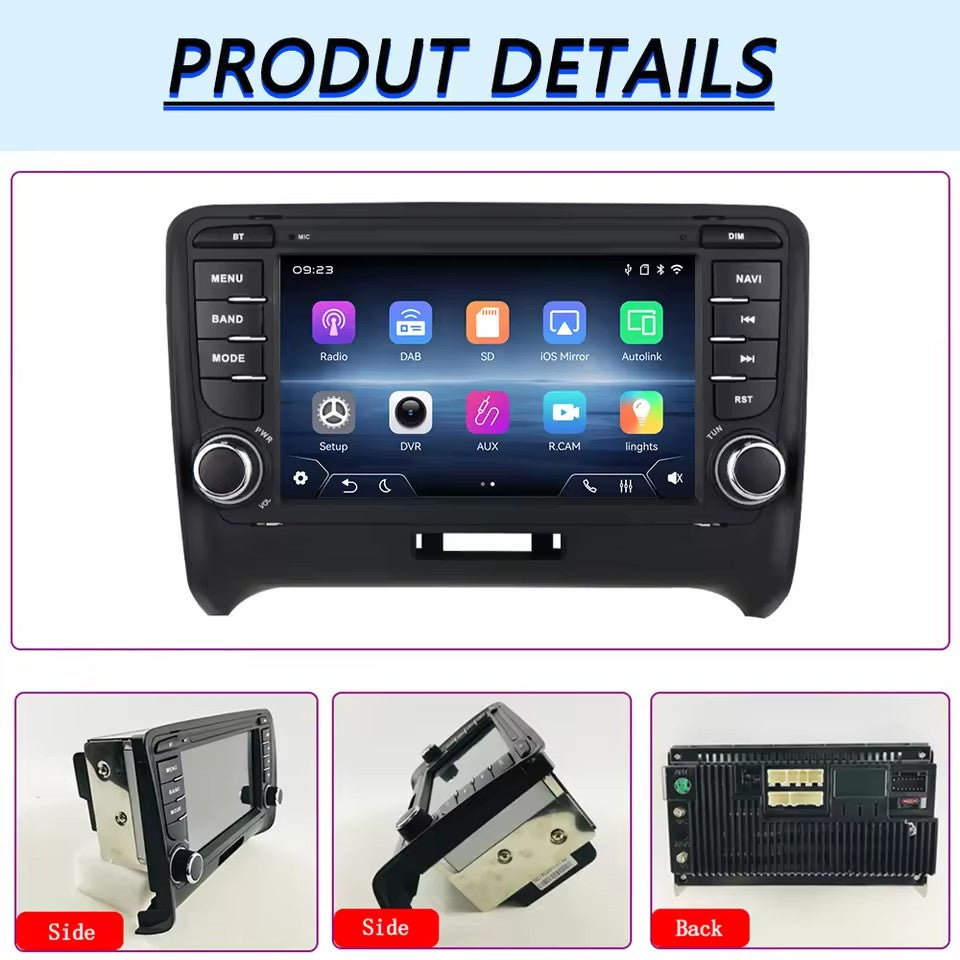 Linux System 7” IPS Screen Car Multimedia Player Wireless CarPlay & Android Auto for Audi TT 2006 - 2014