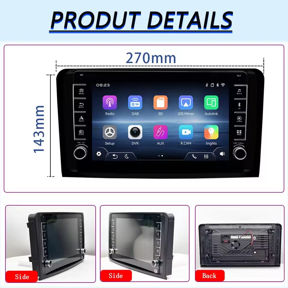 Linux System 8” IPS Screen Car Multimedia Player Wireless CarPlay & Android Auto for Mercedes-Benz ML Class W164 / GL Class X164 2005 - 2012
