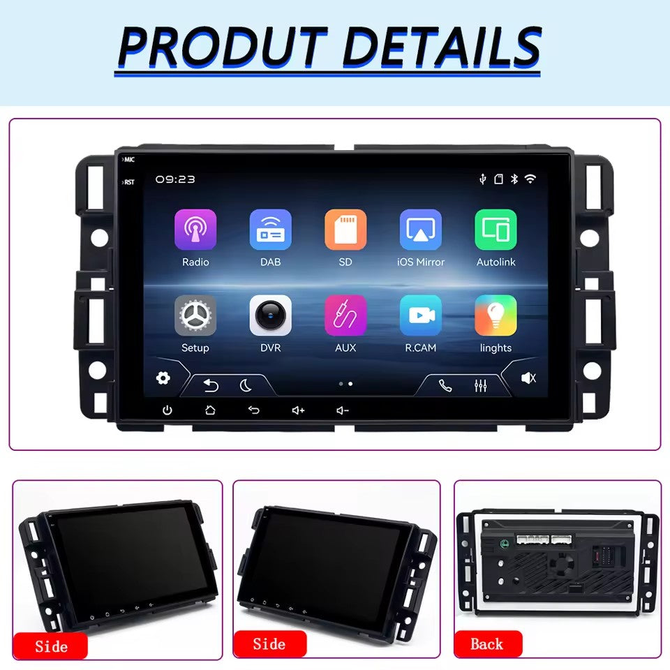 Linux System 8” IPS Screen Car Multimedia Player Wireless CarPlay & Android Auto for GMC / Chevrolet / Hummer / Buick Universal