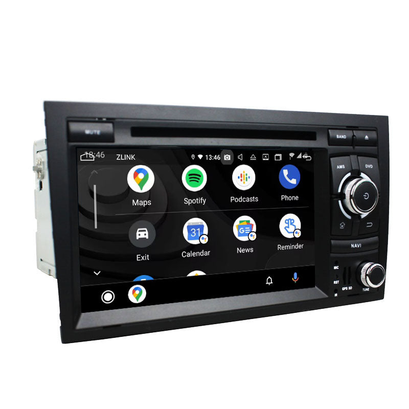 7” Android Radio Screen Car Stereo Head Unit CarPlay Android Auto for Audi A4 (2002-2008)