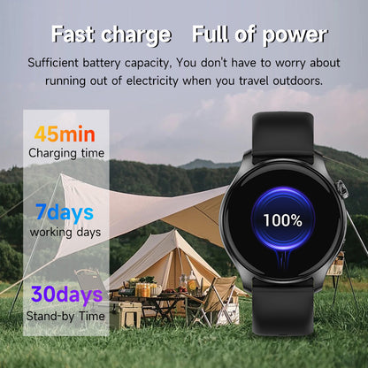 1.43” AMOLED Screen Smart Watch 466*466 Resolution BT Phone Call Voice Assistant Health Care Multi-Sport Modes