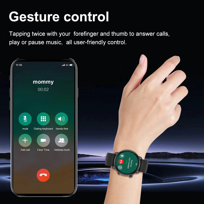 1.43” AMOLED Screen Smart Watch BT Call ChatGPT AI Watch Face Smart Island APP Download Local Music Store Gesture Control