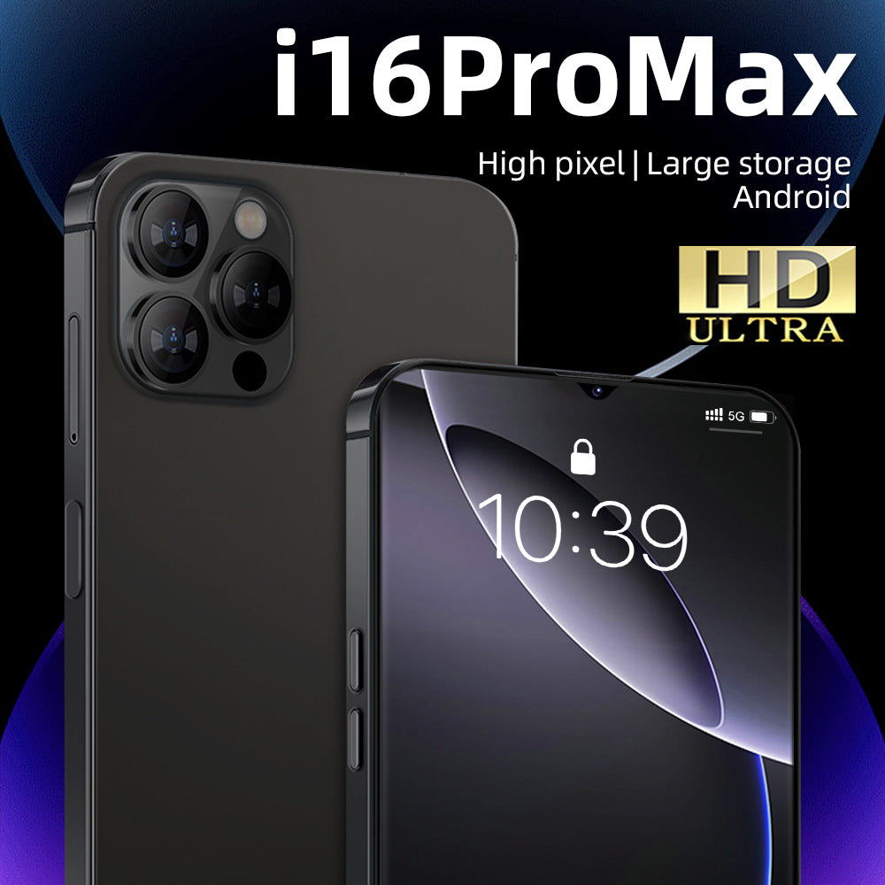 6.5 Inch i16 Pro Max Android Smart Cell Phone High Pixels Screen Large Capacity Battery