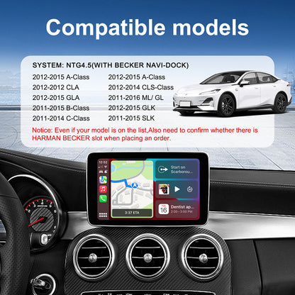 Wireless CarPlay & Android Auto Module for Mercedes-Benz 2011-2015 NTG 4.5 System with Harman Becker Slot