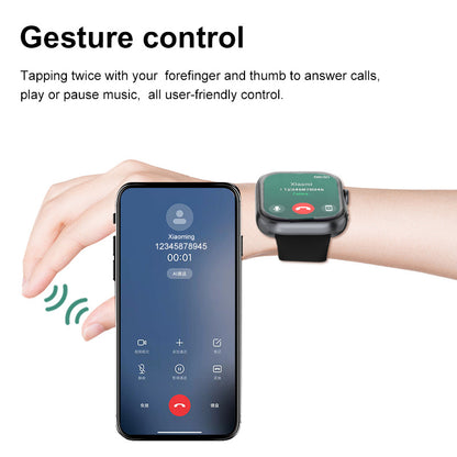 2.02” AMOLED Screen Smart Watch BT Call ChatGPT AI Watch Face Smart Island APP Download Local Music Store Gesture Control