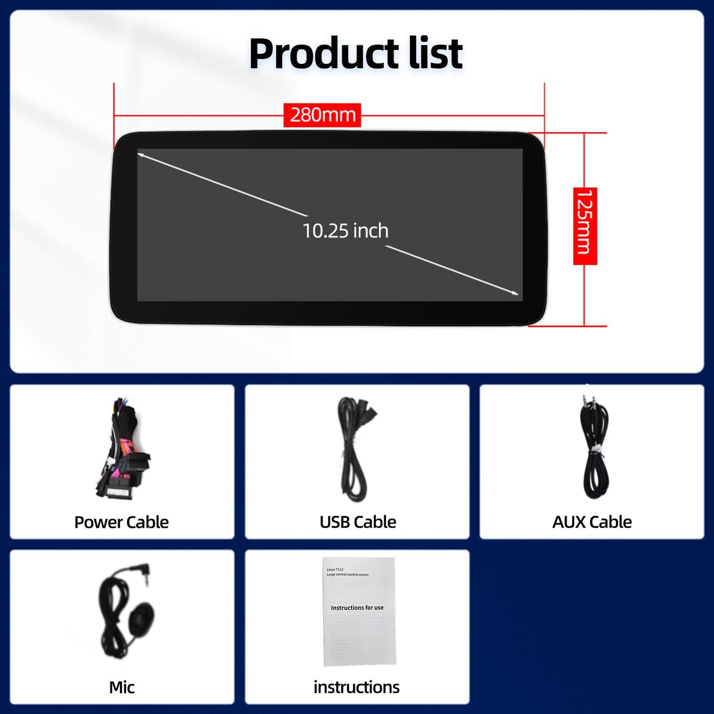 10.25 Inch / 12.3 Inch Linux System Wireless CarPlay Android Auto Screen for Mercedes-Benz CLS Class W218 X218 NTG4.0 (2010 - 2013) / NTG4.5 (2012 - 2015) / NTG5.0 (2015 - 2018)