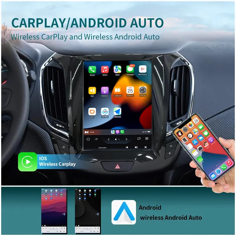 9.7” Android Auto CarPlay Radio Screen Head Unit for Chevrolet Cruze (2015-2017)