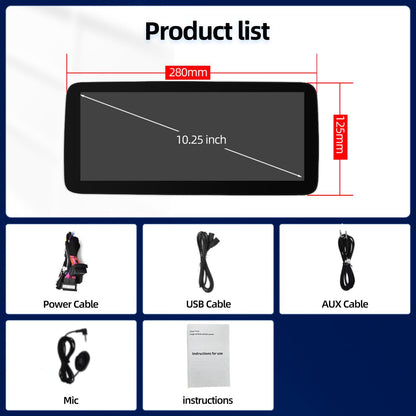 10.25 Inch / 12.3 Inch Linux System Wireless CarPlay Android Auto Screen for Mercedes-Benz A Class W176 GLA Class X156 NTG4.5 (2013 - 2015) / NTG5.0 (2015 - 2019)