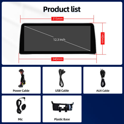 12.3 Inch Linux System Wireless CarPlay Android Auto Screen for BMW 7 Series F01 F02 F03 F04 CIC System (2009 - 2012) / NBT System (2013 - 2014)