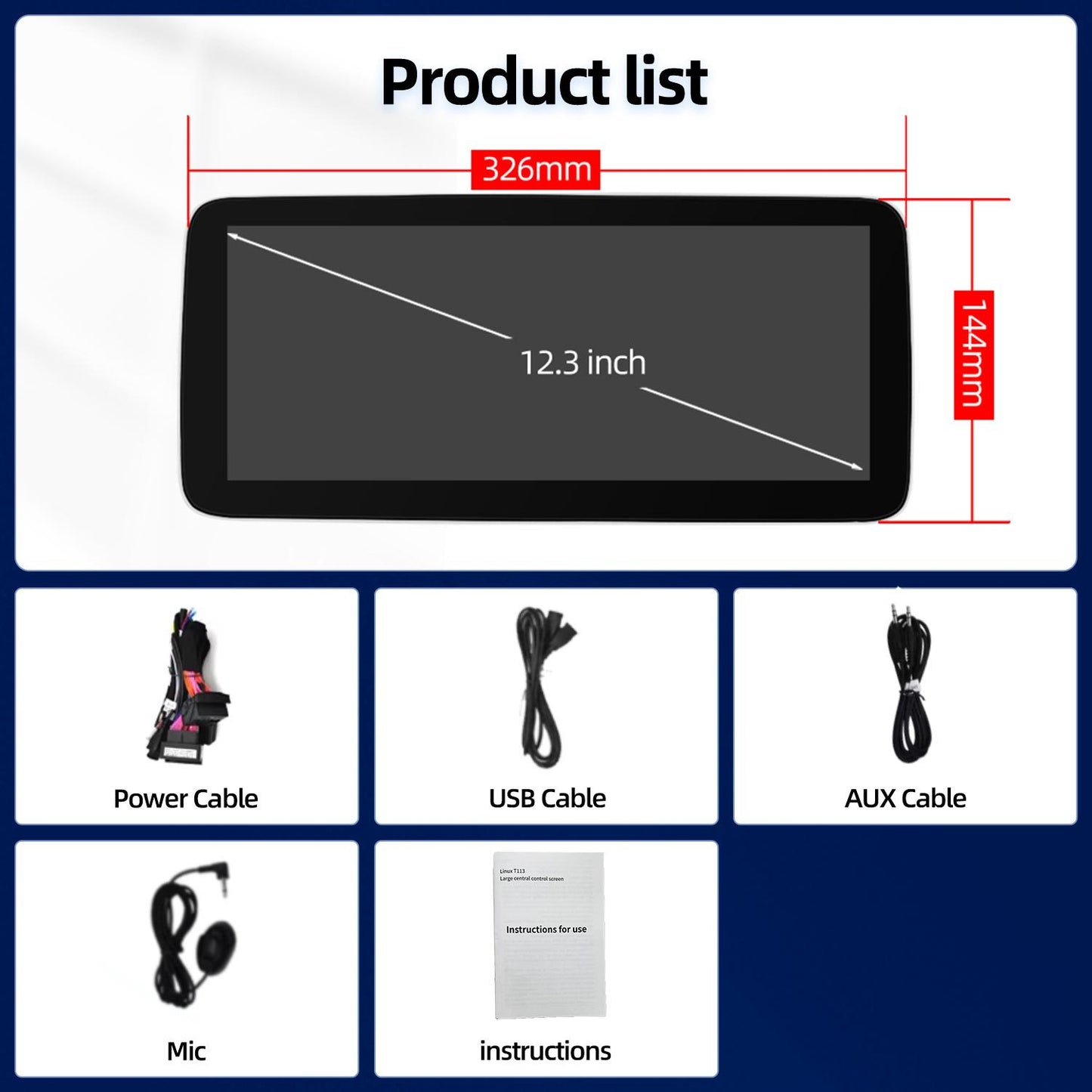 10.25 Inch / 12.3 Inch Linux System Wireless CarPlay Android Auto Screen for Mercedes-Benz B Class W246 W242 NTG4.5 (2012 - 2014) / NTG5.0 (2015 - 2018)