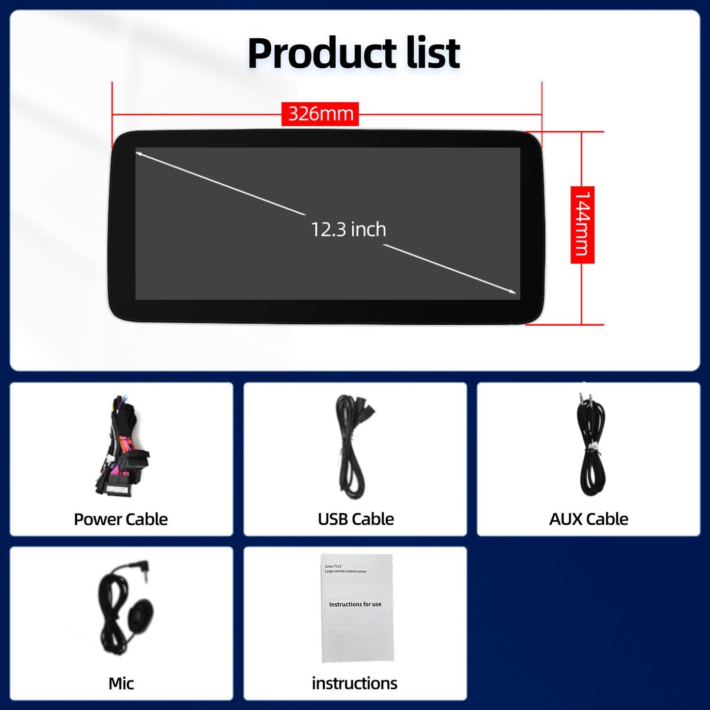 10.25 Inch / 12.3 Inch Linux System Wireless CarPlay Android Auto Screen for Mercedes-Benz C Class W204 S204 NTG4.5 (2011 - 2015)
