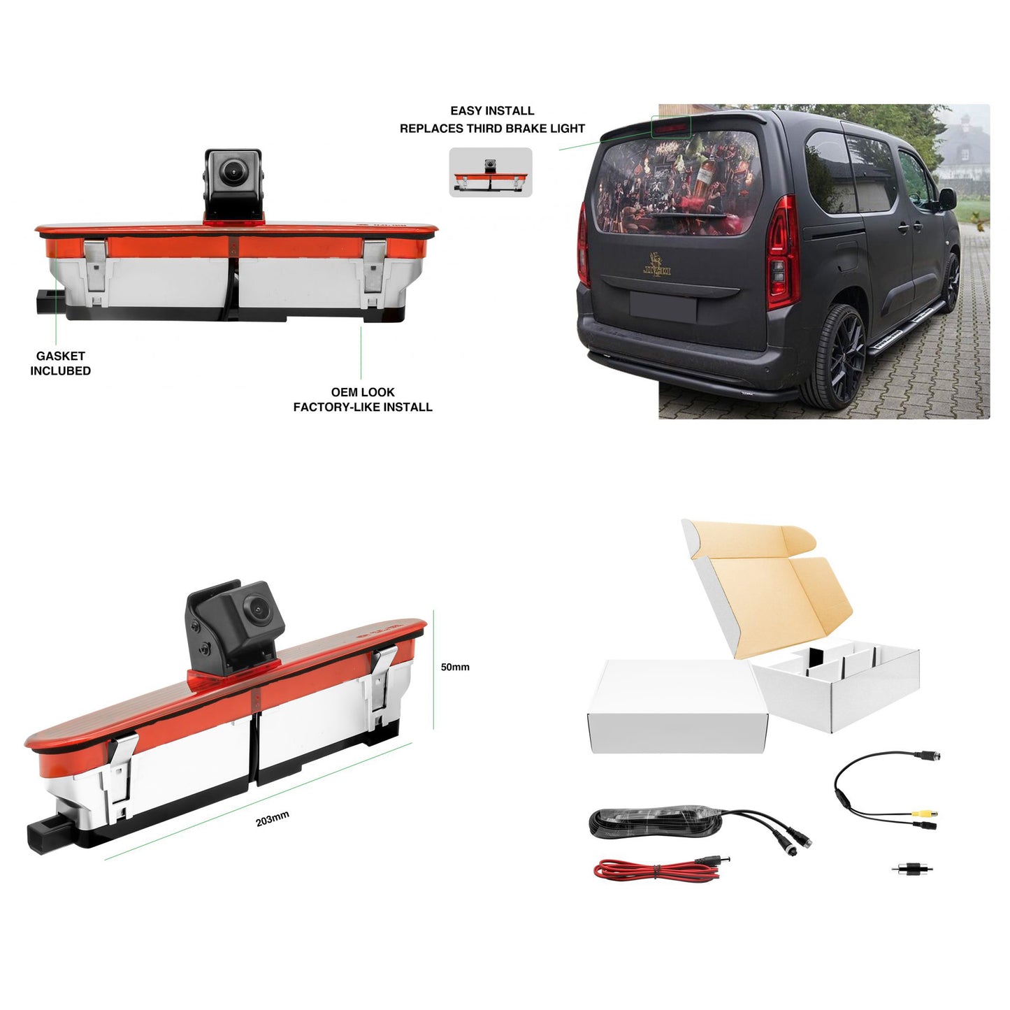 Brake Light Camera for Fiat Doblo (2010- ) / Opel Combo (2011-2018)