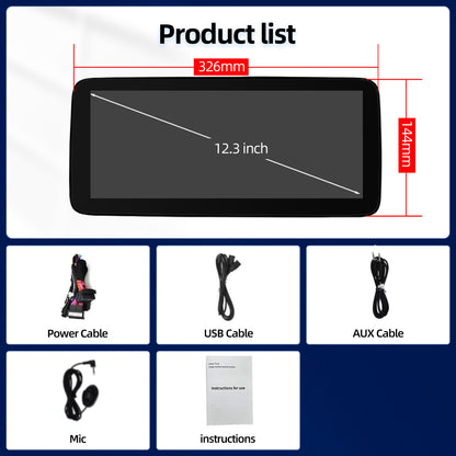 10.25 Inch / 12.3 Inch Linux System Wireless CarPlay Android Auto Screen for Mercedes-Benz E Class W212 NTG4.0 (2010 - 2012) / NTG4.5 (2013 - 2014) / NTG5.0 (2015 - 2016)