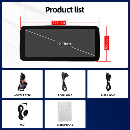 10.25 Inch / 12.3 Inch Linux System Wireless CarPlay Android Auto Screen for Mercedes-Benz A Class W176 GLA Class X156 NTG4.5 (2013 - 2015) / NTG5.0 (2015 - 2019)