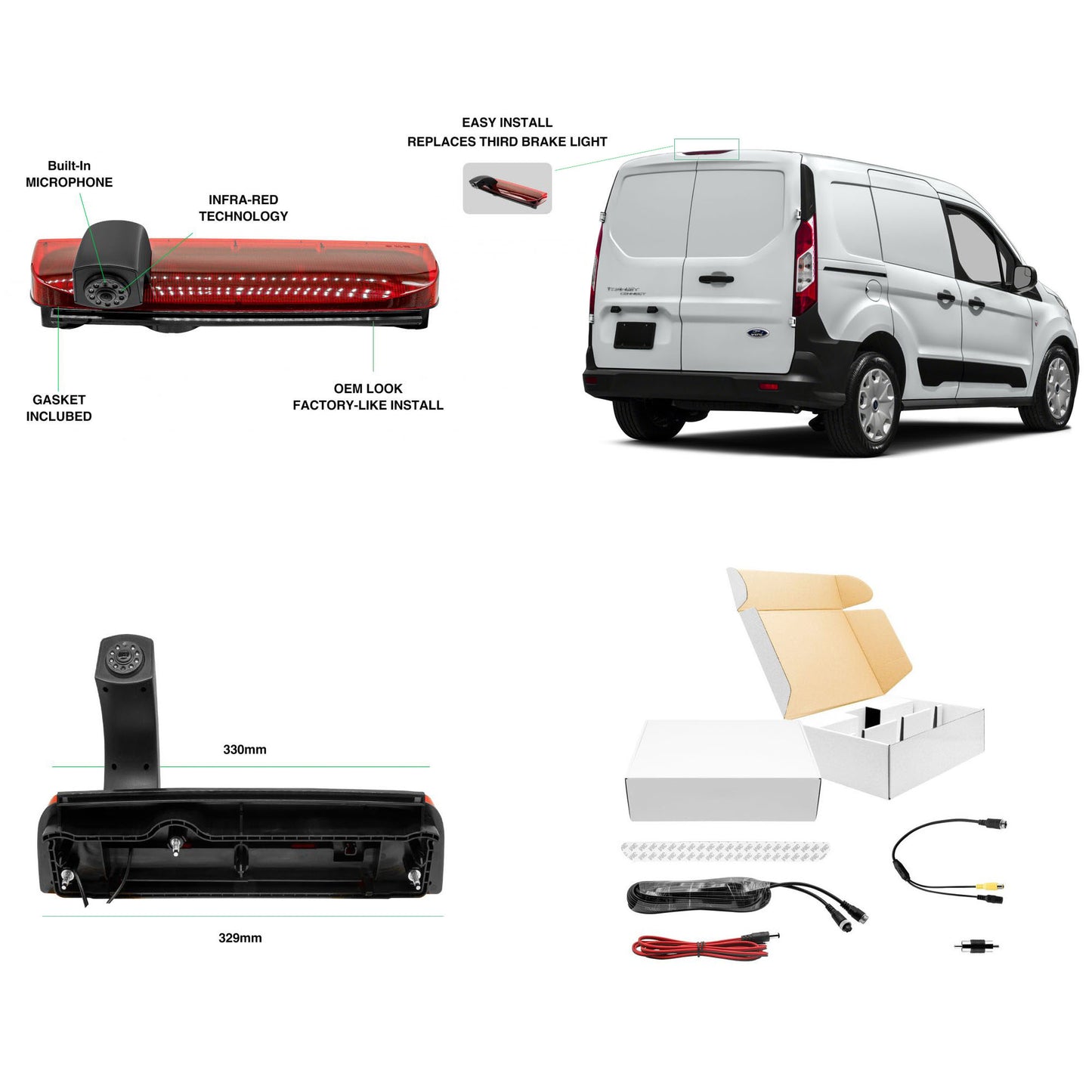 Brake Light Camera for Ford Transit Connect (2014-2019)