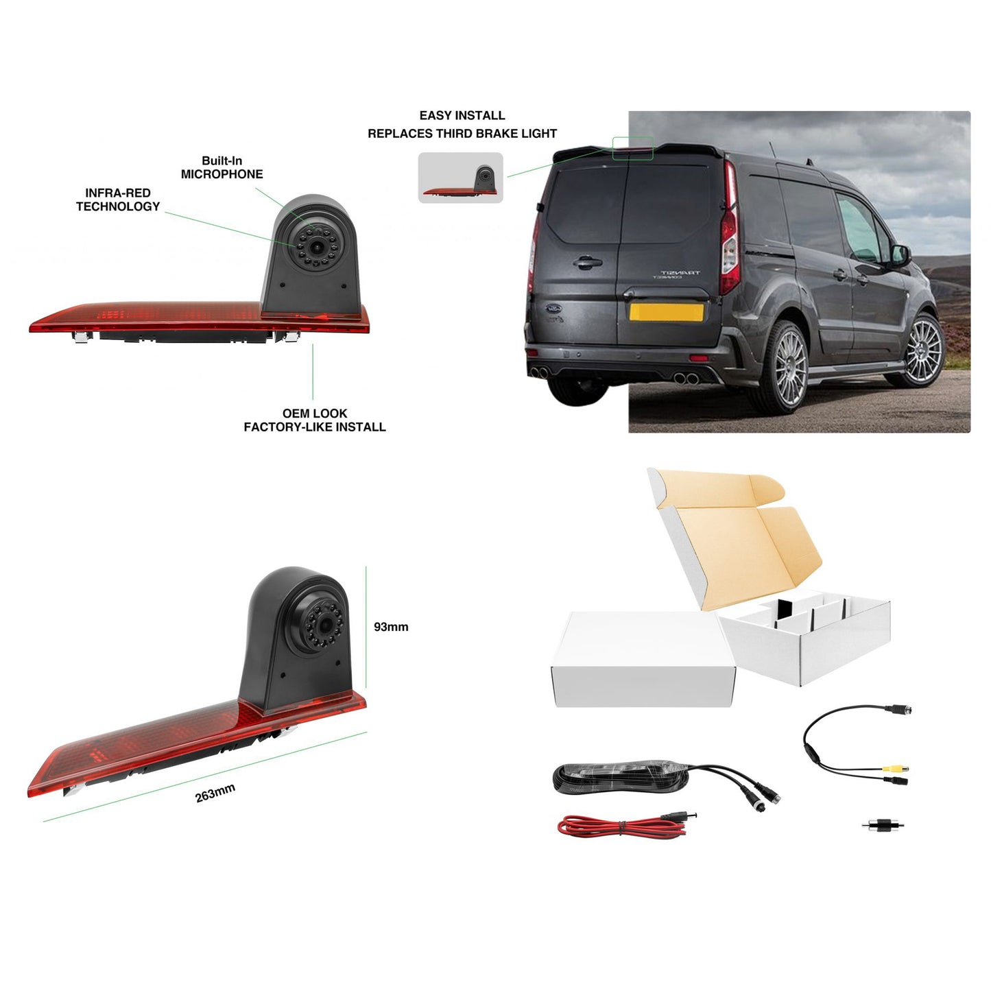 Brake Light Camera for Ford Transit Custom (2015- )