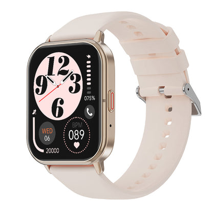 1.83” TFT Screen Smart Watch BT Phone Call Voice Assistant HR Monitor Red Light SpO2 Multi-Sport Modes Quick-Replay SMS